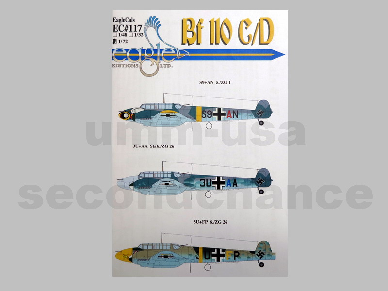 EC72117 BF 110 C/D Zerstorer 1/72